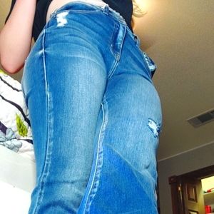 Blue Bootcut Jeans